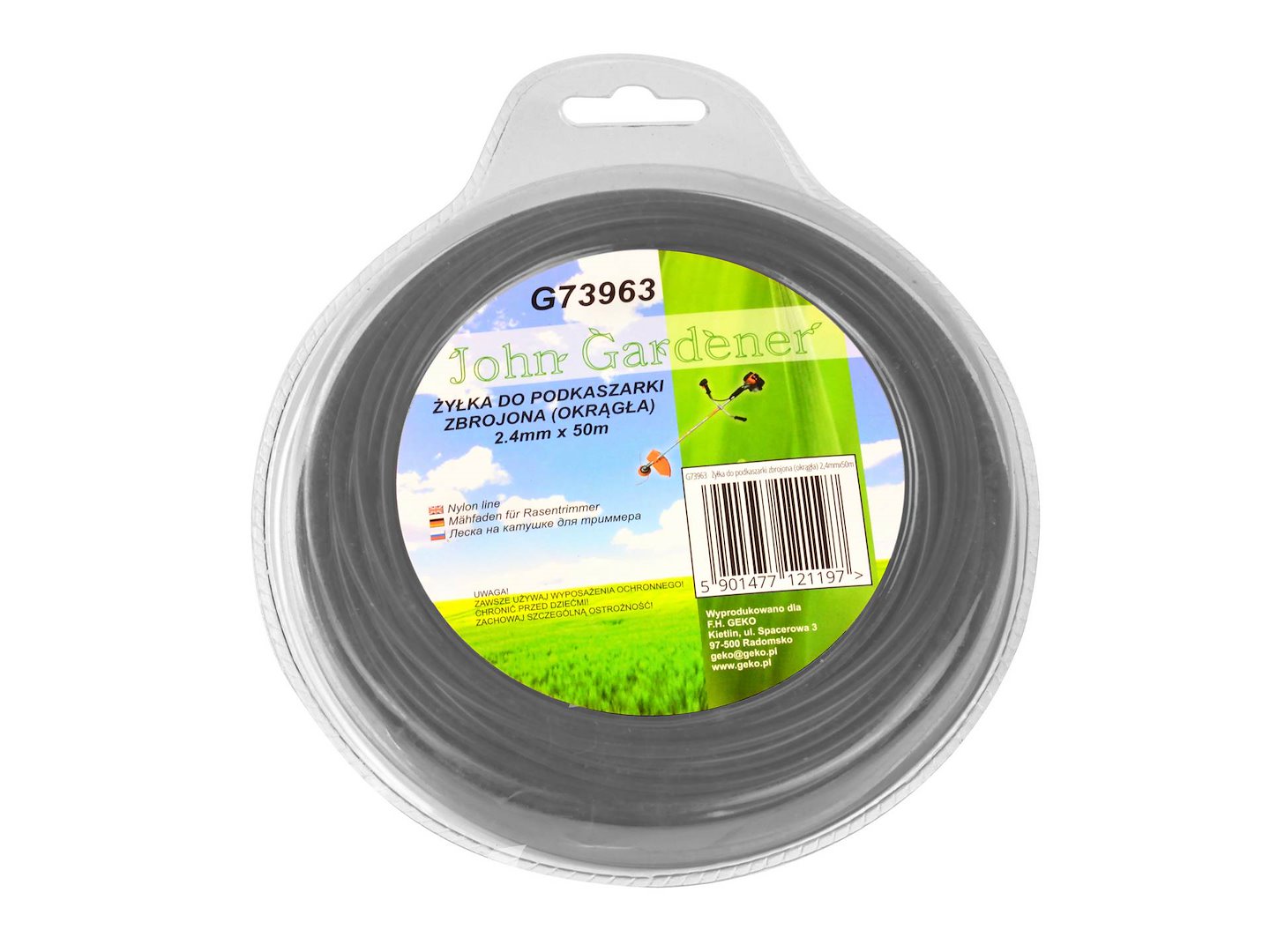 Cutting nylon line 2.4 mm x 50 m, round