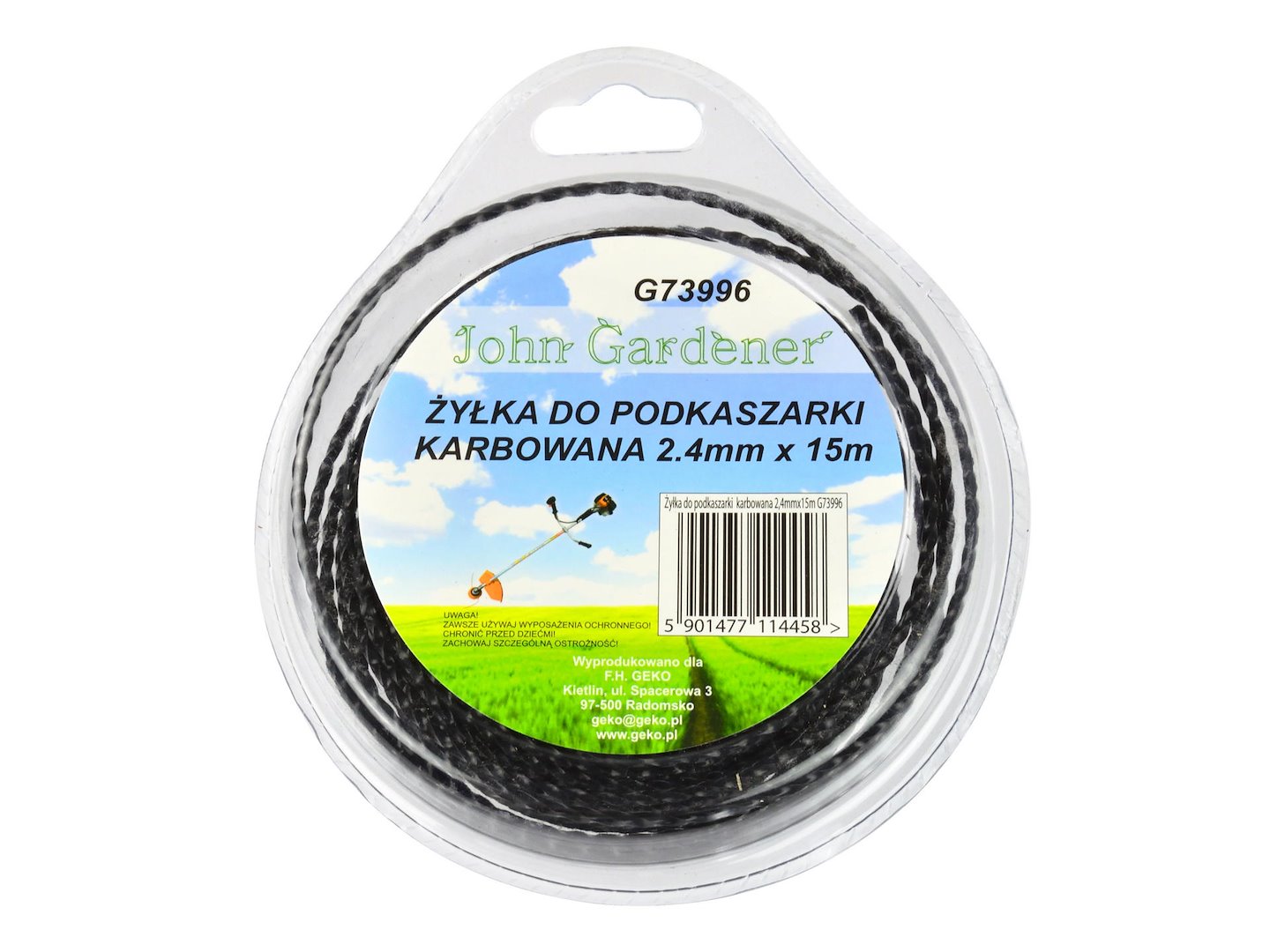 Corrugated Nylon Line 2.4mm*15m Black
