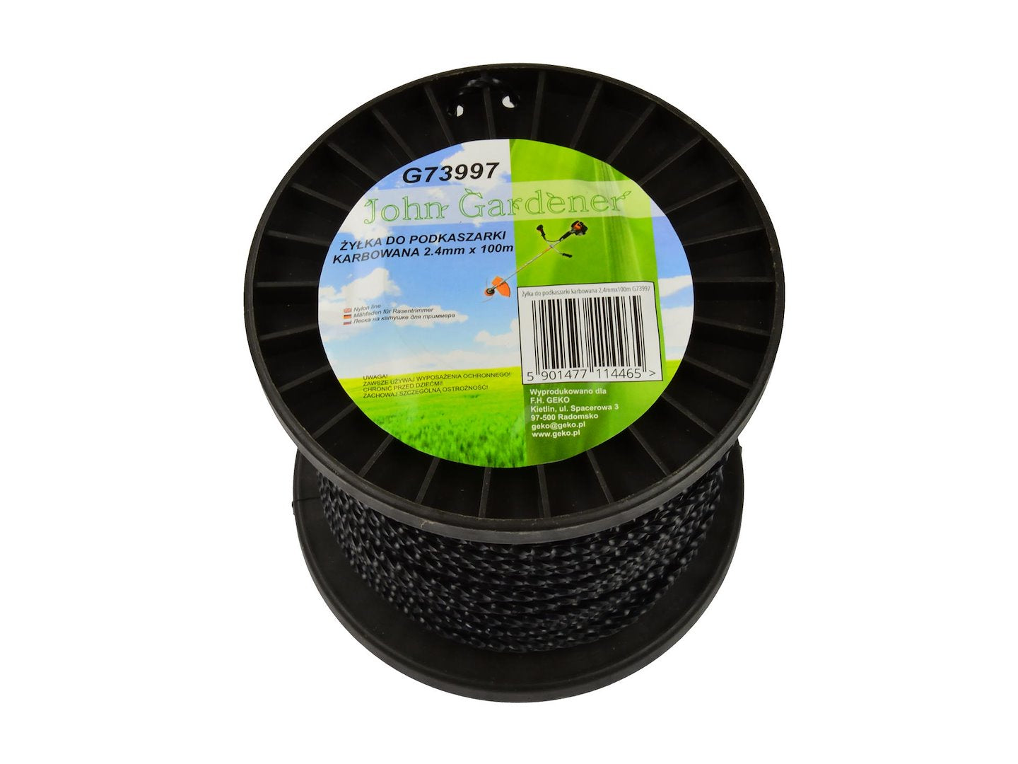 Coll Corrugated Line 100m 2.4mm Black