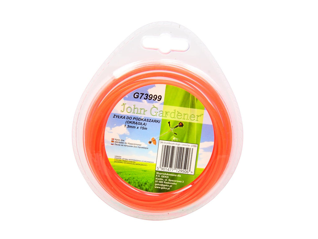 Nylon line 1.3mm x 15m red round