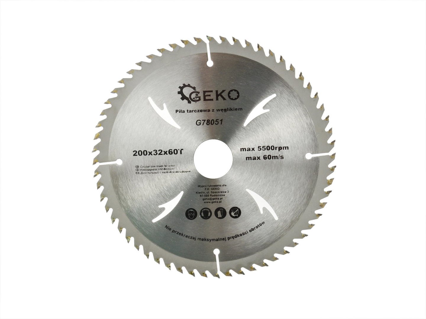 TCT Circular Saw Blade with Holes, 200x32x60T