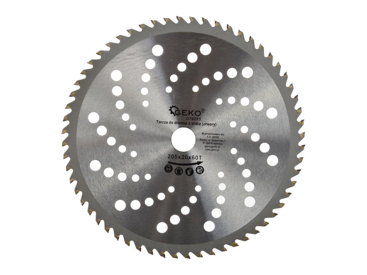 TCT Circular Saw Blade with Holes, 205x20x60T