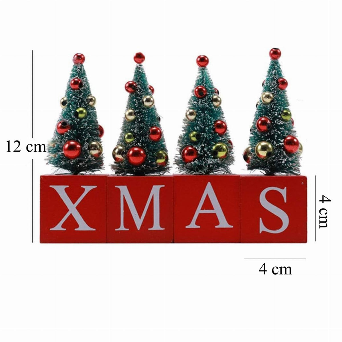 Kuusekujuliste kuubikutega jõululauakaunistus XMAS ornament RC-K-2789