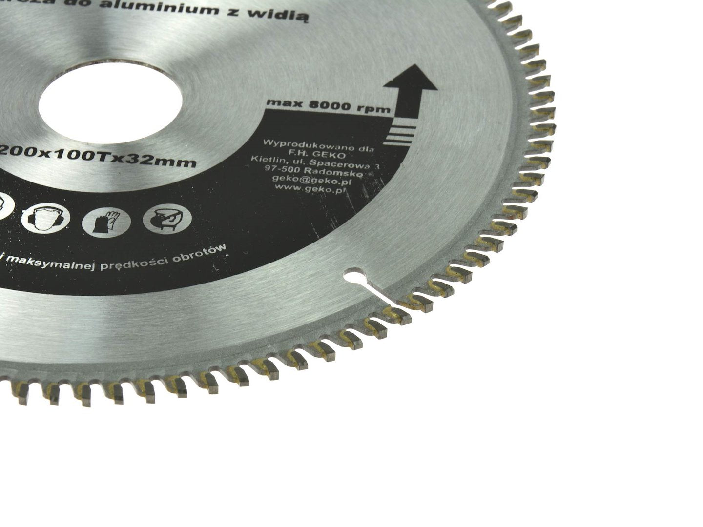 TCT Aluminium Circular Saw Blade 200x32x100T + 5 reductions 32/ -30 -25,4 -22,2 -20 -16