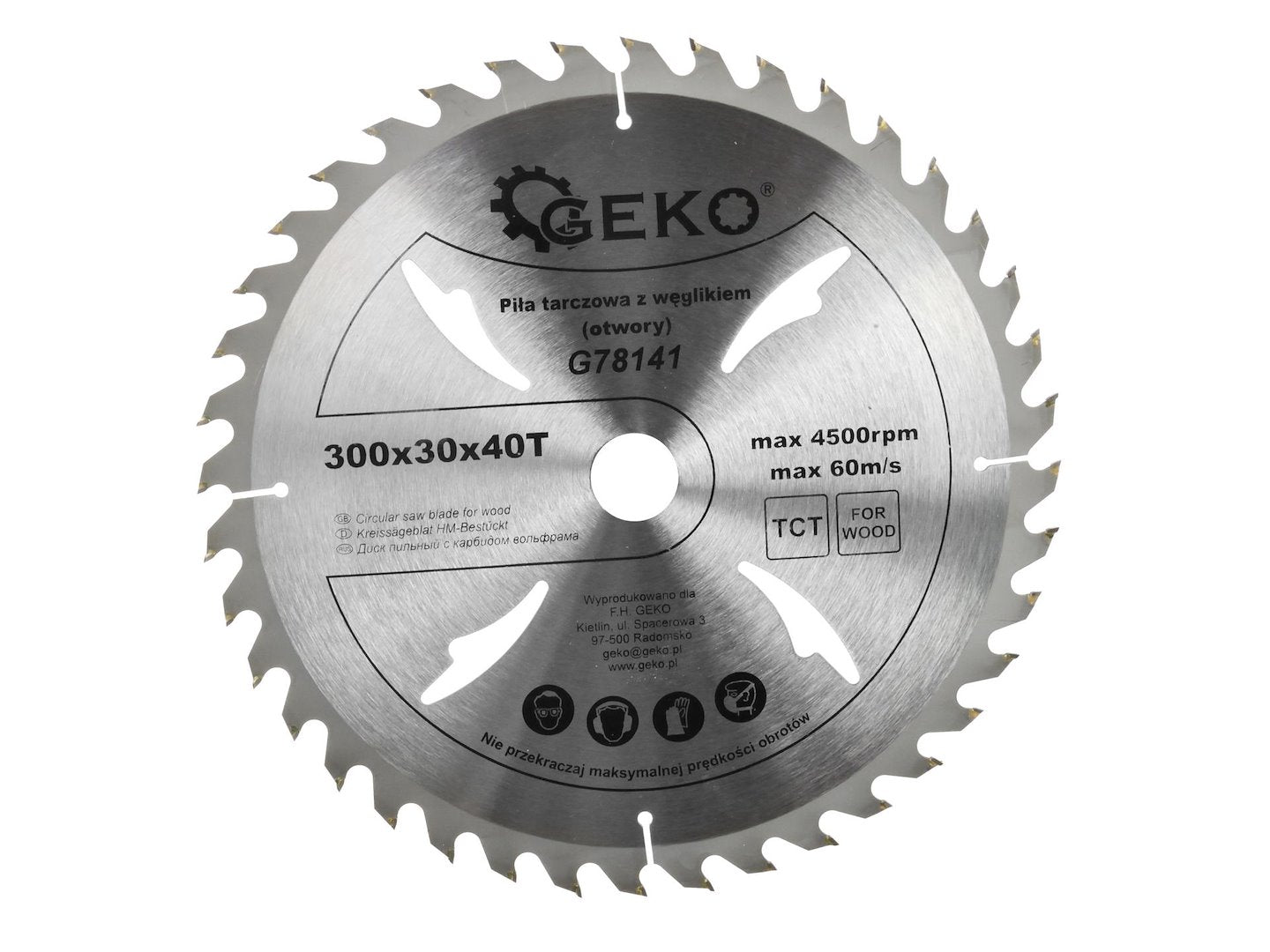 Circular Saw Blade with Holes 300x30x40T
