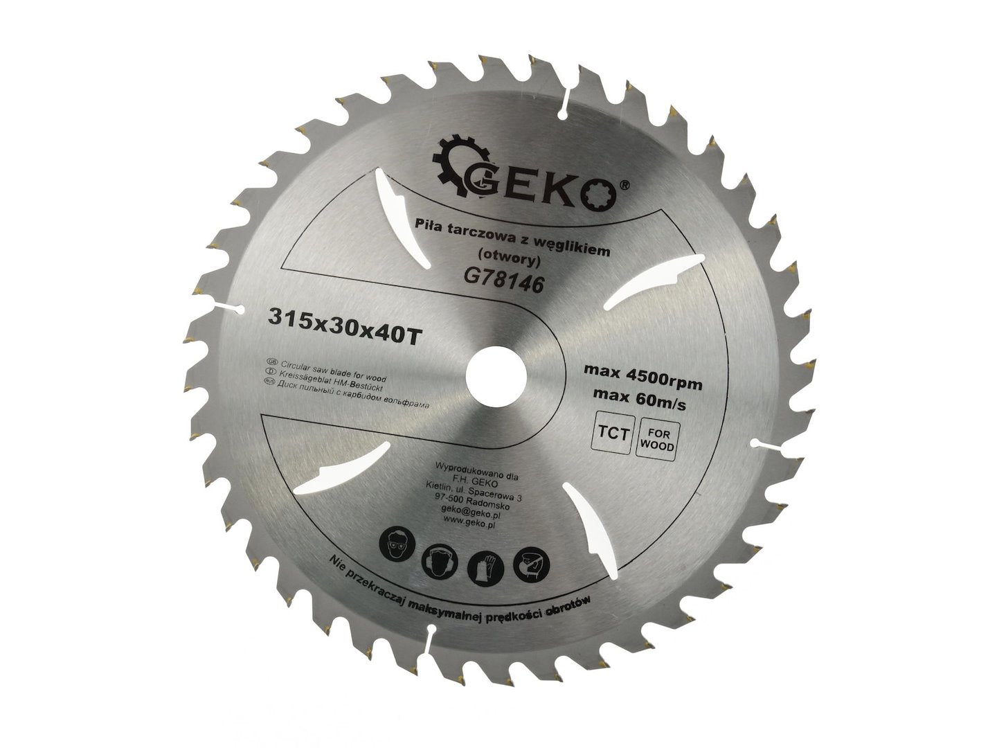 Circular Saw Blade with Holes 315x30x40T