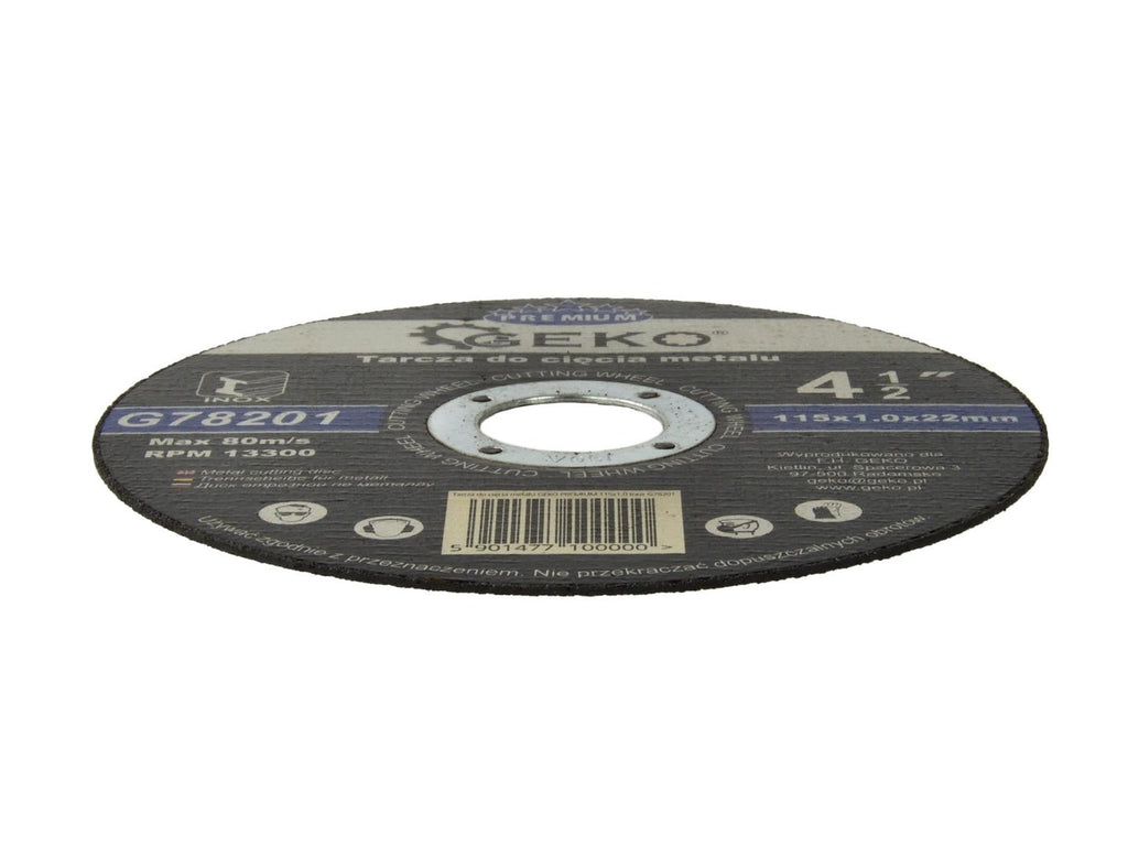 Metal Cutting Disc GEKO Premium 115 x 1 x 22.2 mm Inox
