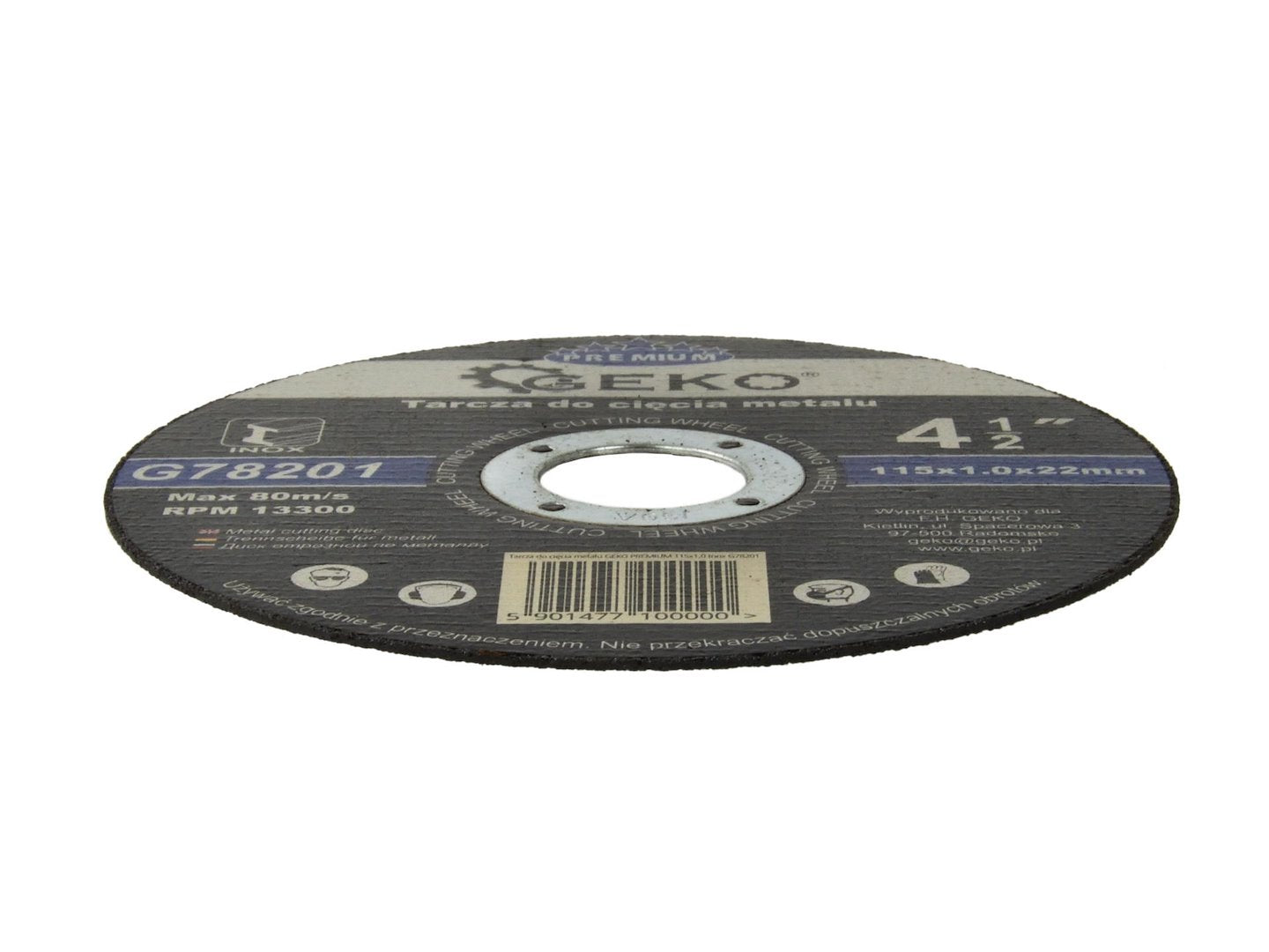 Metal Cutting Disc GEKO Premium 115 x 1 x 22.2 mm Inox