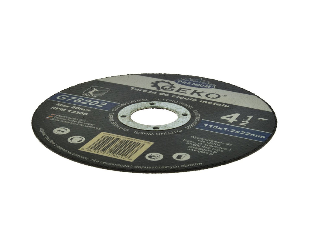 GEKO Premium Metal Cutting Disc 115 x 1.2 x 22.2 mm