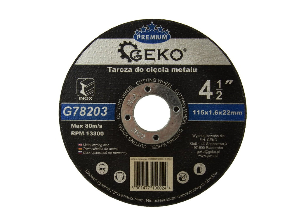Metal Cutting Disc GEKO Premium 115x1,6x22,2 mm