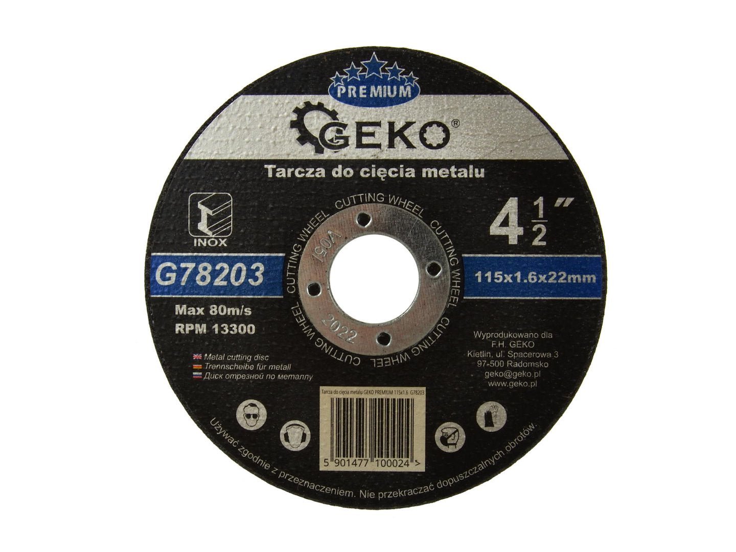 Metal Cutting Disc GEKO Premium 115x1,6x22,2 mm