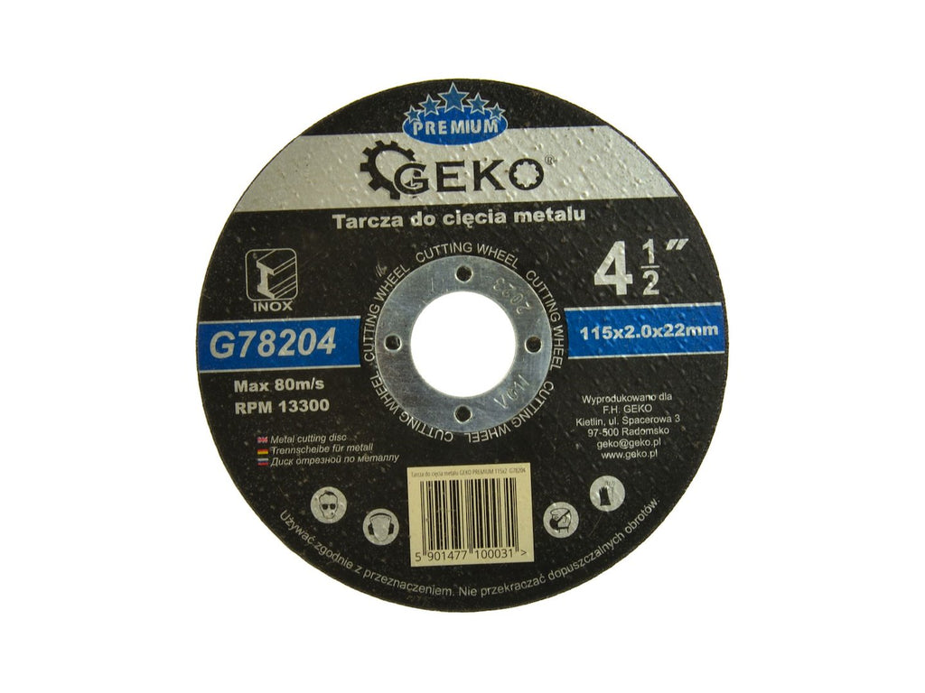 Metal Cutting Disc GEKO Premium 115 x 2 x 22.2 mm