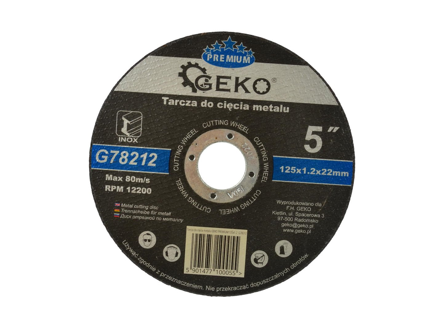 Metal Cutting Disc GEKO Premium 125x1.2x22.2 mm