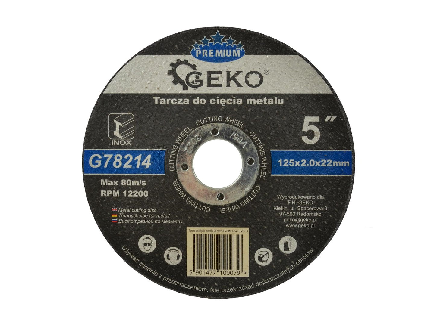 Metal Cutting Disc GEKO Premium 125 x 2 x 22.2 mm