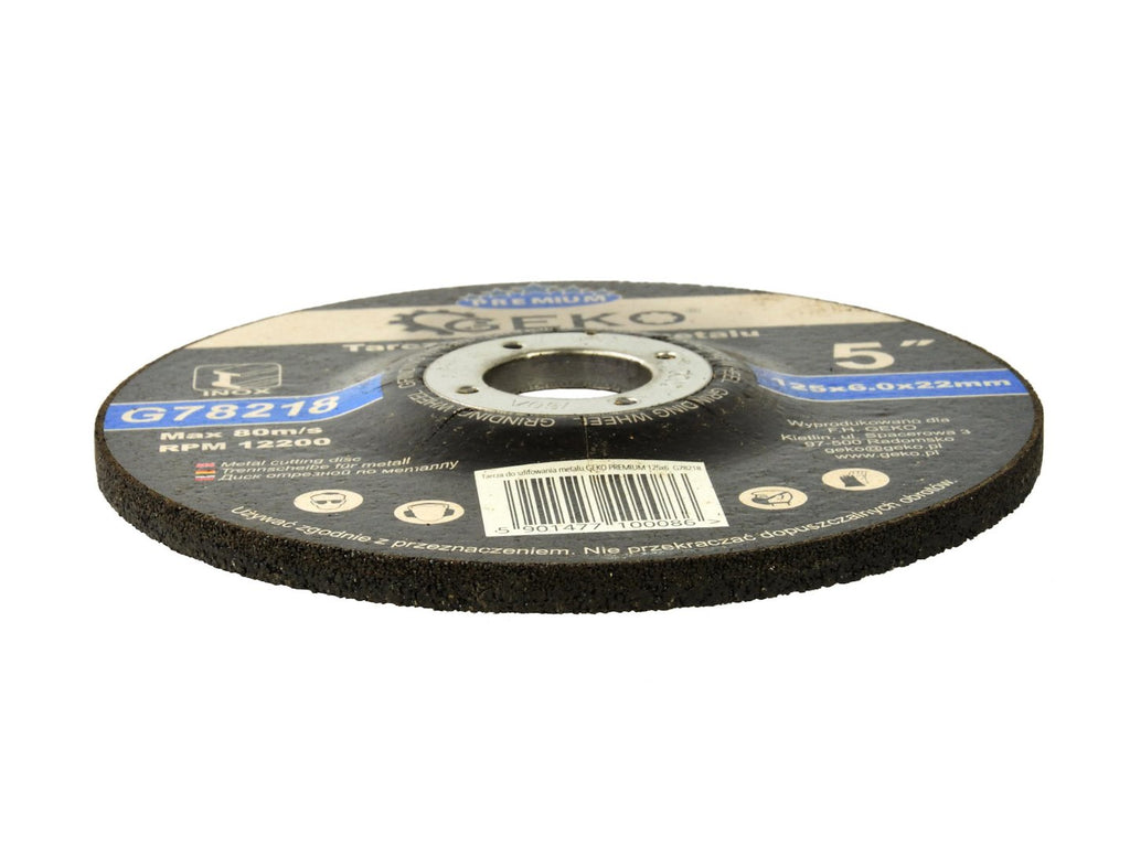 Metal Grinding Disc GEKO Premium 125 x 6.0 x 22.2 mm