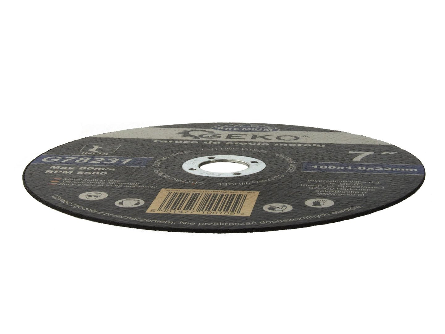 Metal Cutting Disc GEKO Premium 180x1.6x22.2 mm