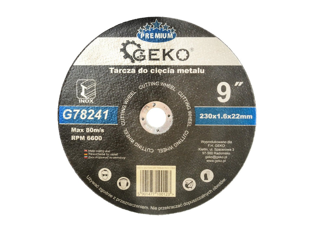 Metal Cutting Disc GEKO Premium 230x1.6x22.2mm
