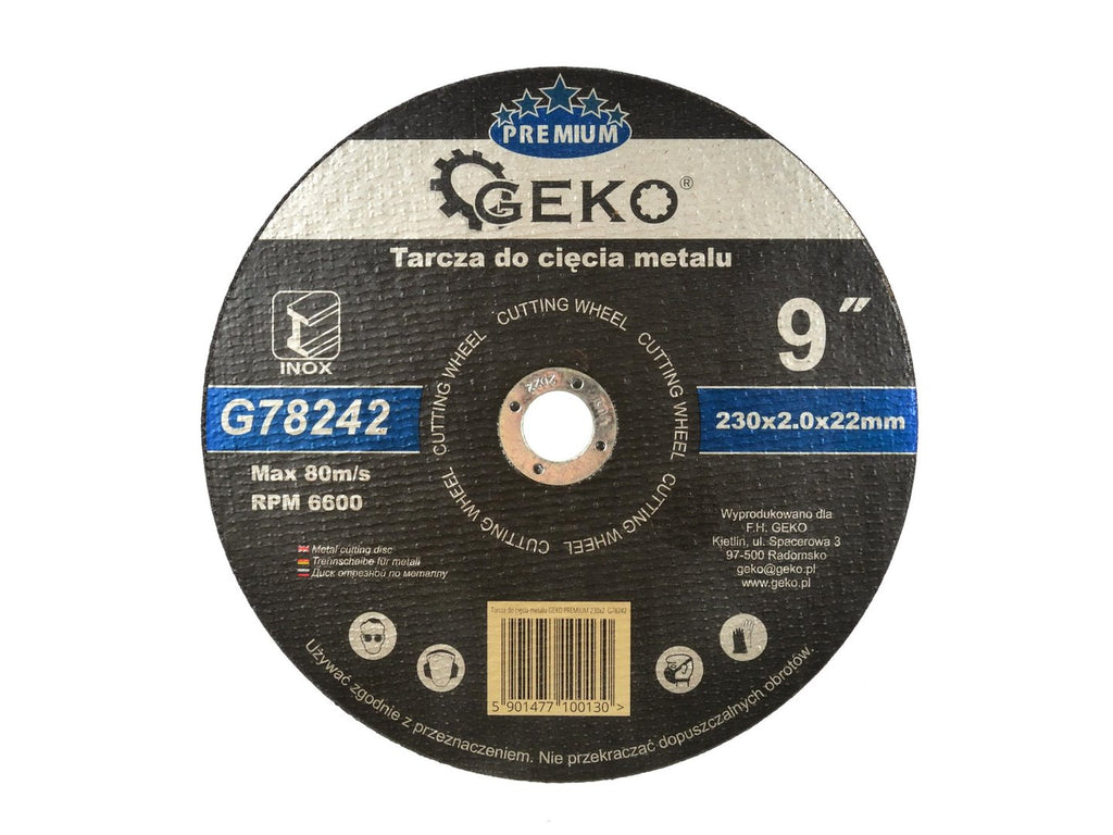 Metal Cutting Disc GEKO Premium 230 x 2 x 22.2 mm Inox