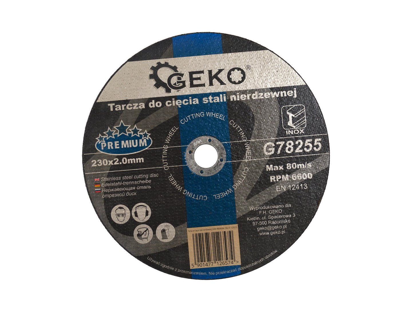 Stainless Steel Cutting Disc GEKO Premium 230x2.0x22.2 mm