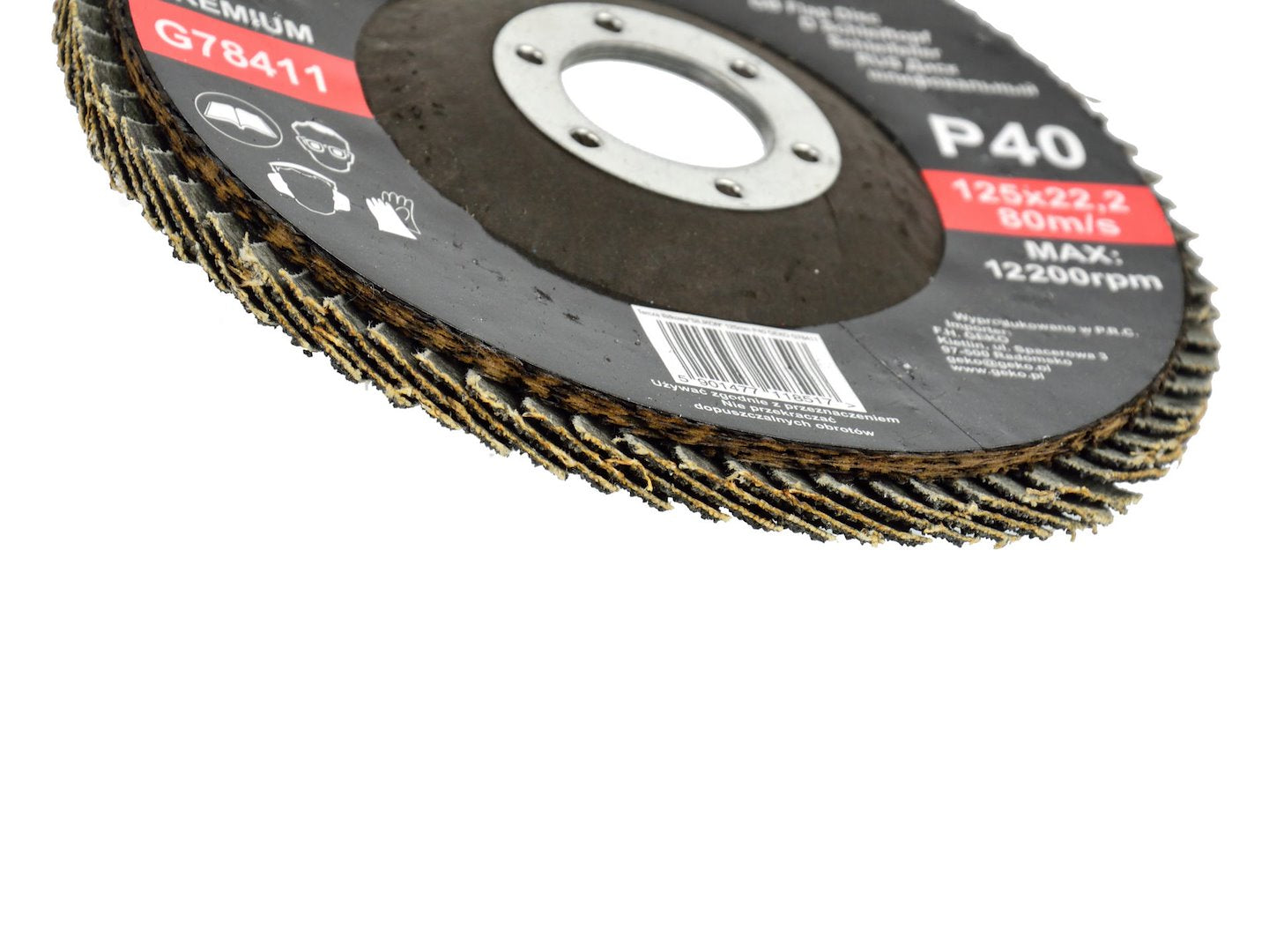 Silicon Carbide Flap Disc 125 mm Grit 40 GEKO Premium