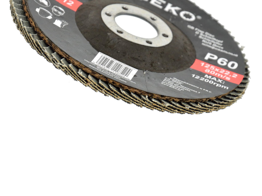 Silicon Carbide Flap Disc 125 mm Grit 60 GEKO Premium