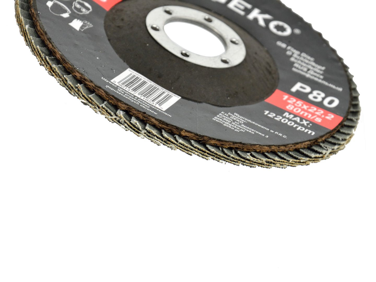 Silicon Carbide Flap Disc 125 mm Grit 80 GEKO Premium