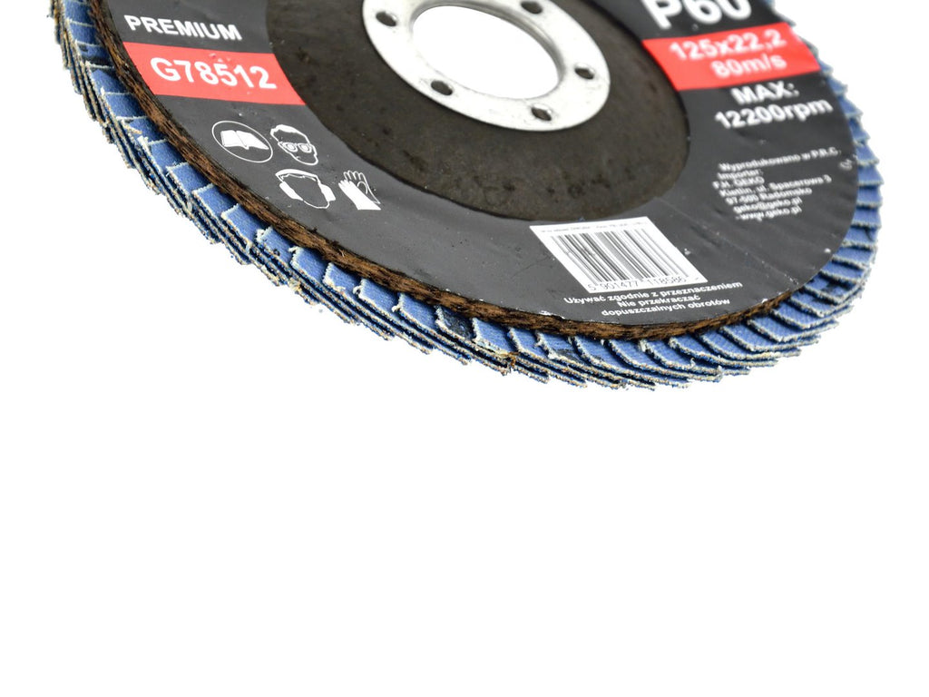 Zirconia Alumina Flap Disc 125 mm Grit 60 GEKO Premium