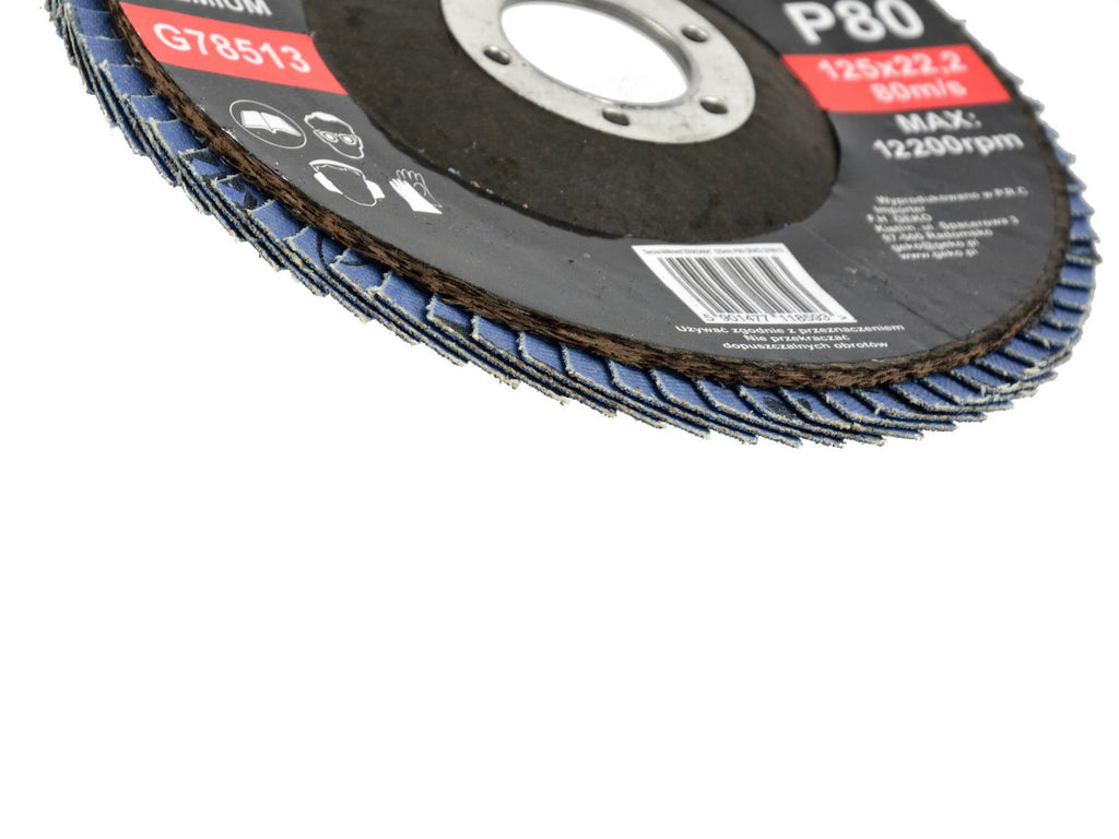 Zirconia Alumina Flap Disc 125 mm Grit 80 GEKO Premium