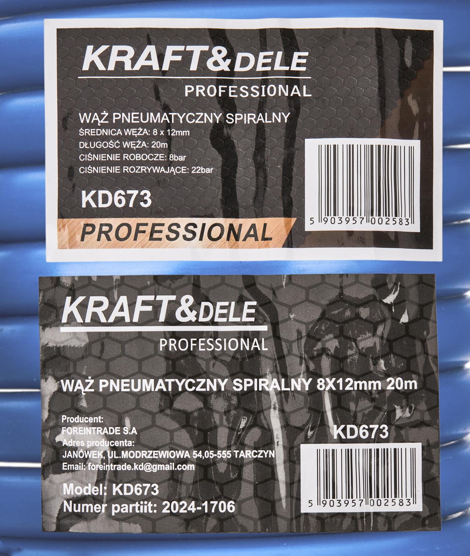 Pneumaatiline voolik 5x12mm 20m KD673