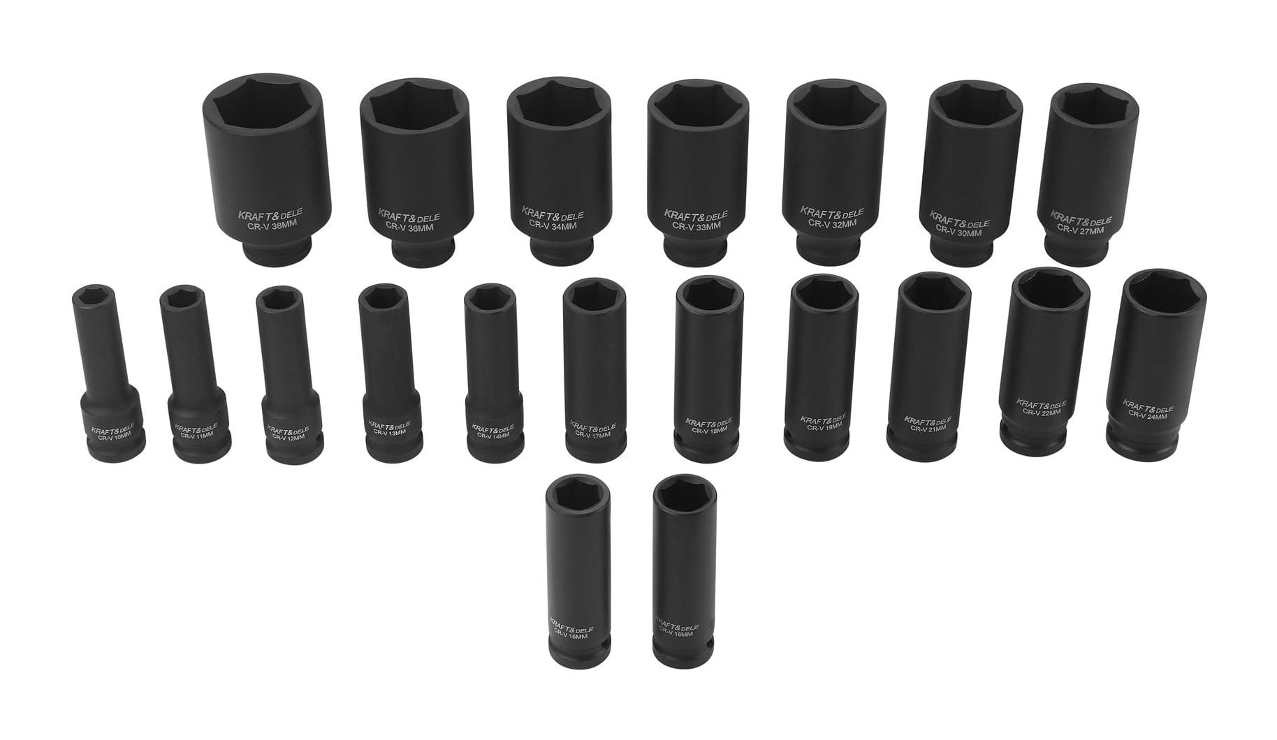 20-PIECE IMPACT SOCKET SET HEX 1/2" KD11794 (C8)