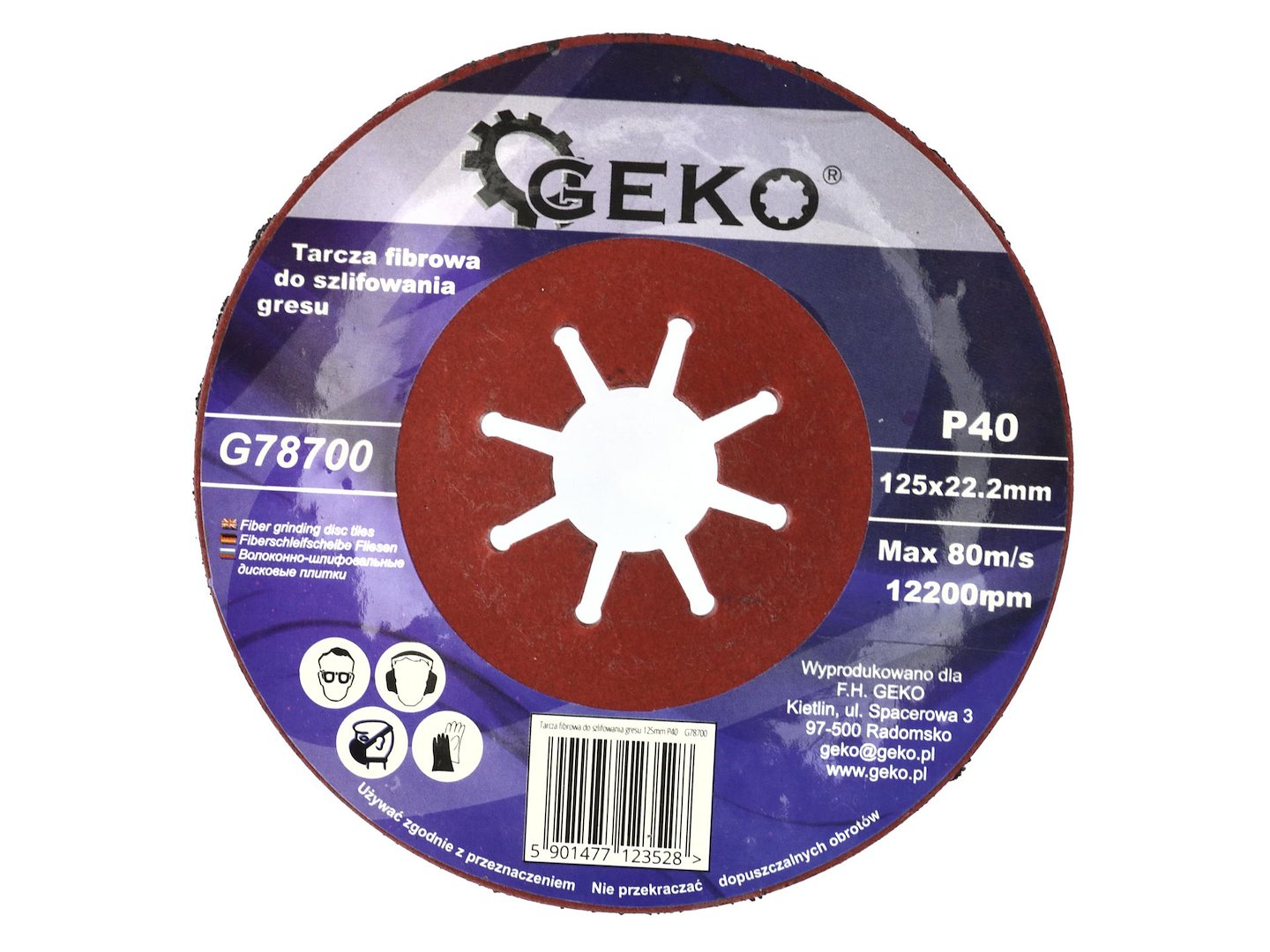 Coarse Grit Fiber Disc 125 mm P40