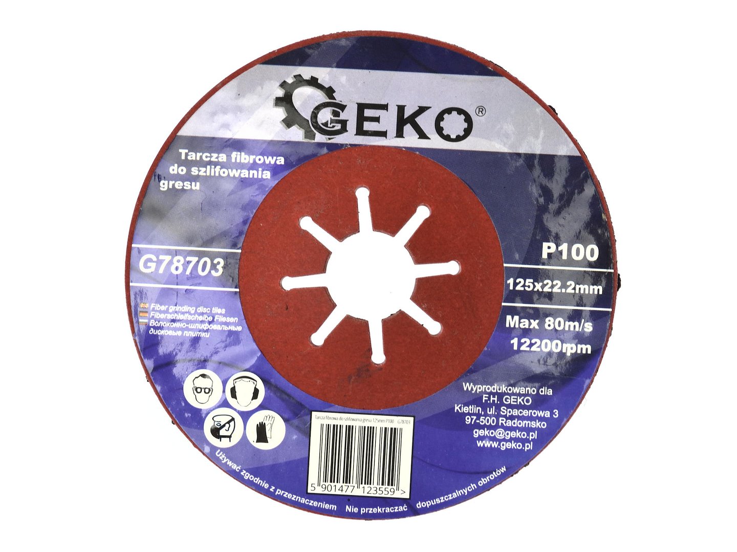 Coarse Grit Fiber Disc 125 mm P100
