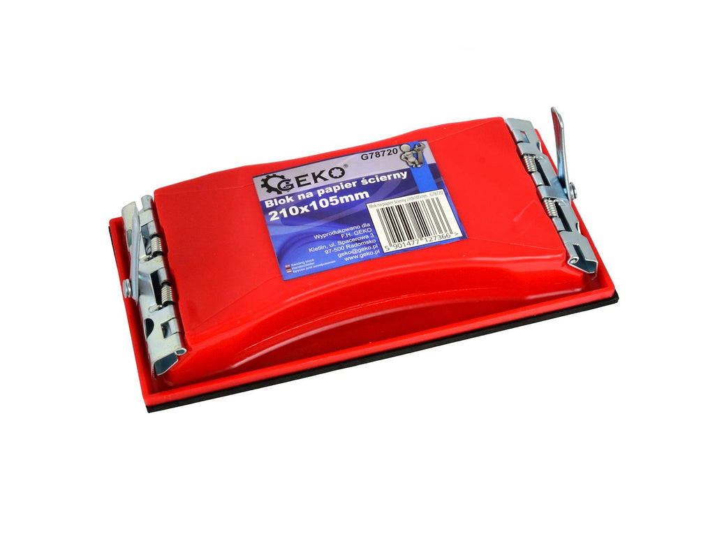 Hand Sanding Block with Metal Spring Clips 210 x 105 mm