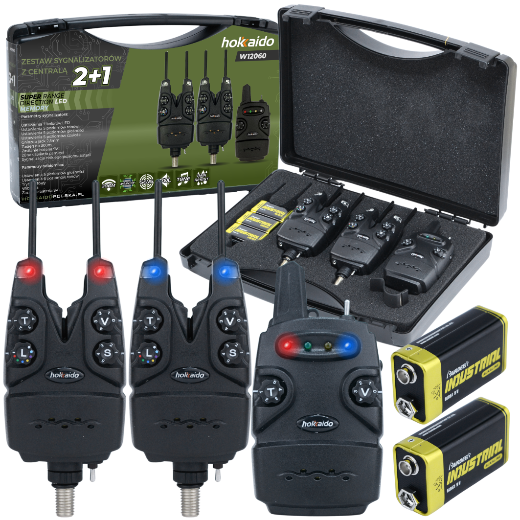 Hokkaido kalastusandurite komplekt 2+1 Bus Bar juhtseadmega + BAT RGB