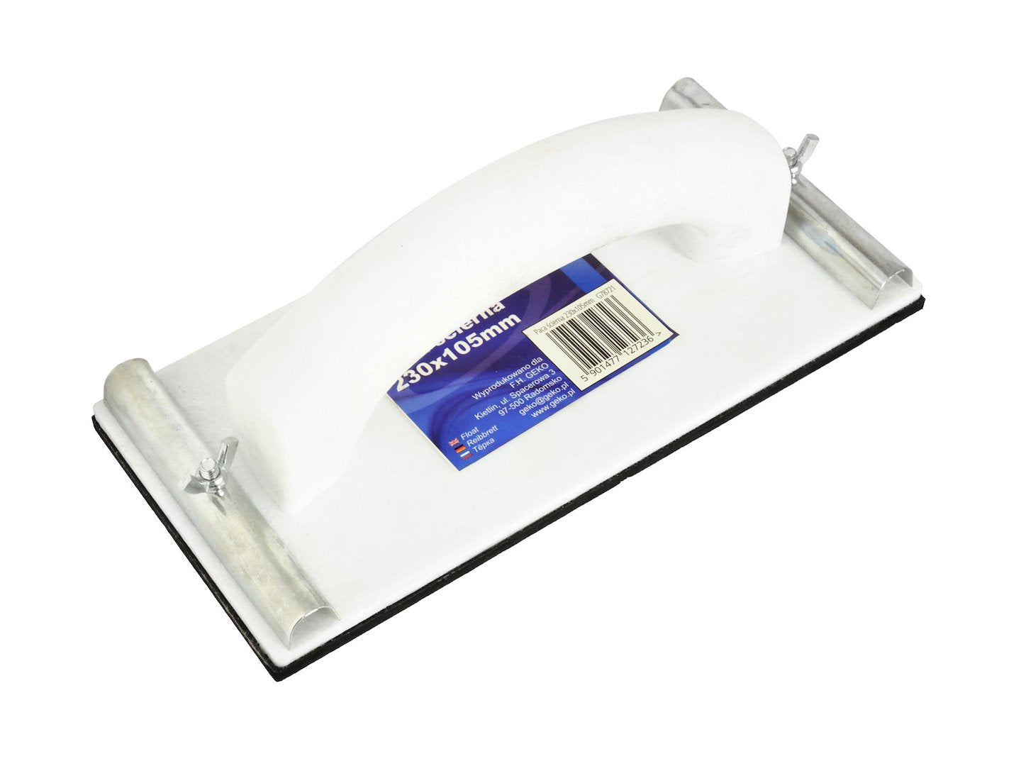 Hand Sanding Block with Screw-Fit Metal Clamps, 230 x 105 mm
