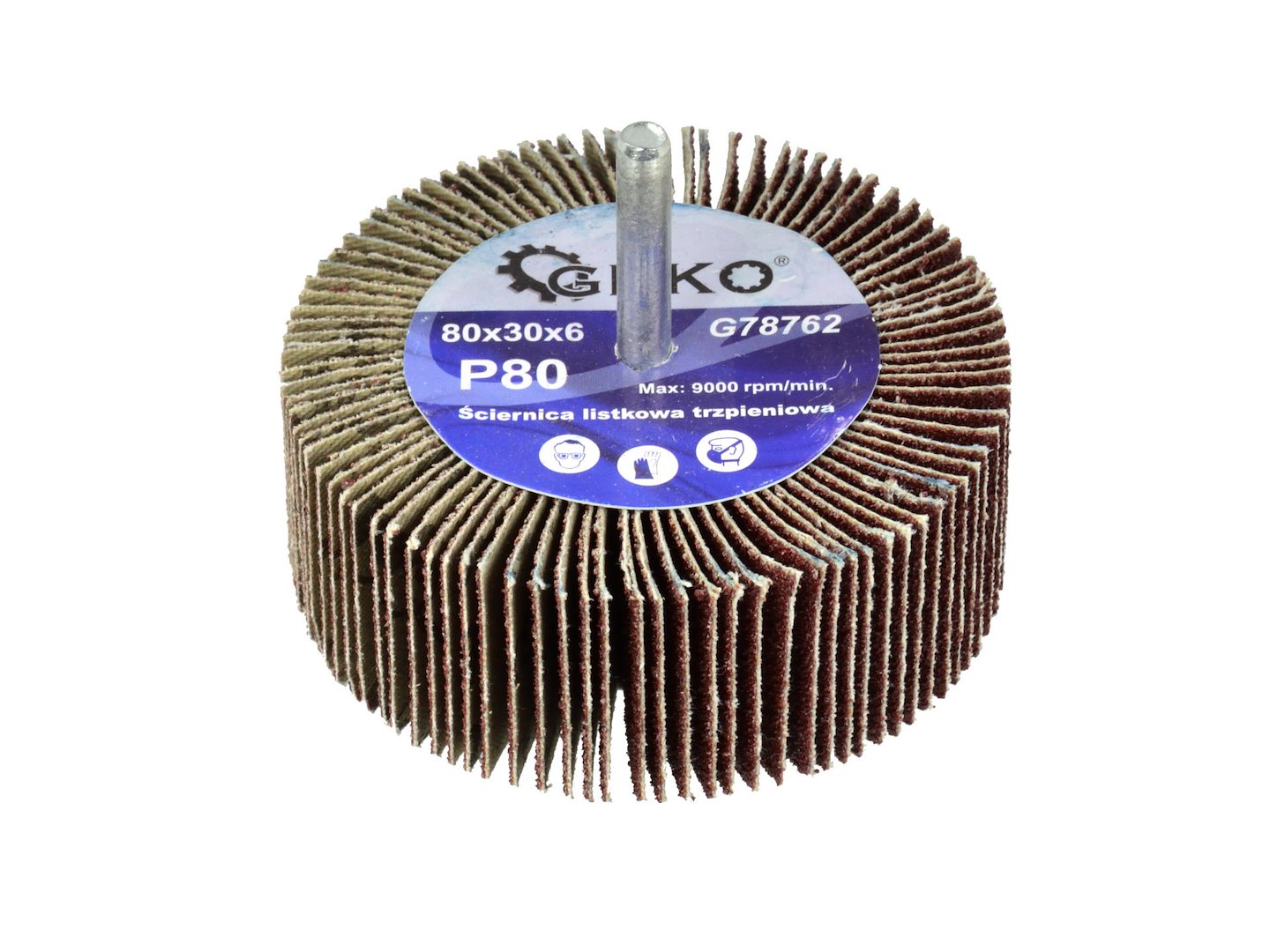 Abrasive Flap Wheel P80 80 x 30 mm, 6 mm Arbor