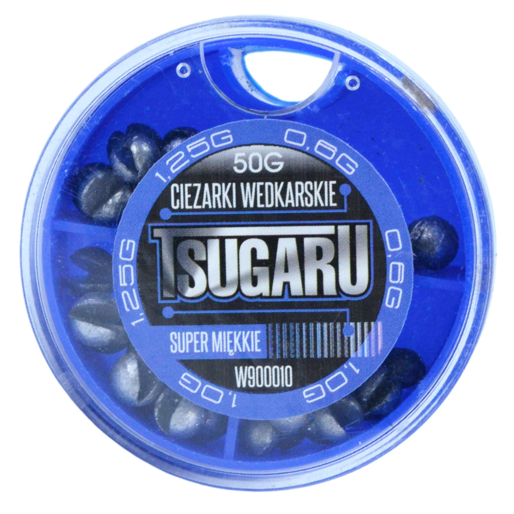 Tsugaru Lead Shot Fishing Weights Set 50g, 3 Sizes