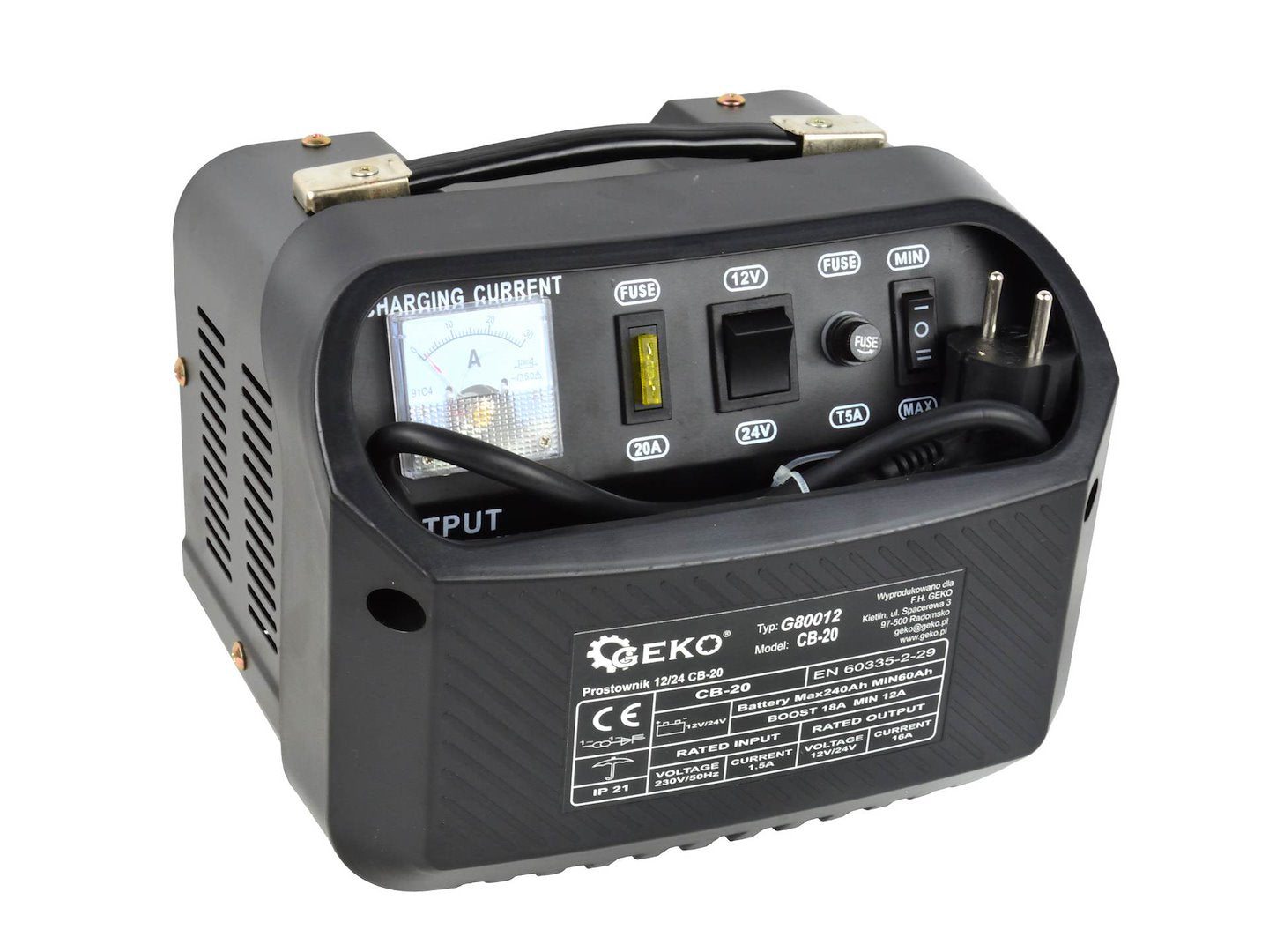 Battery charger with Euro plug