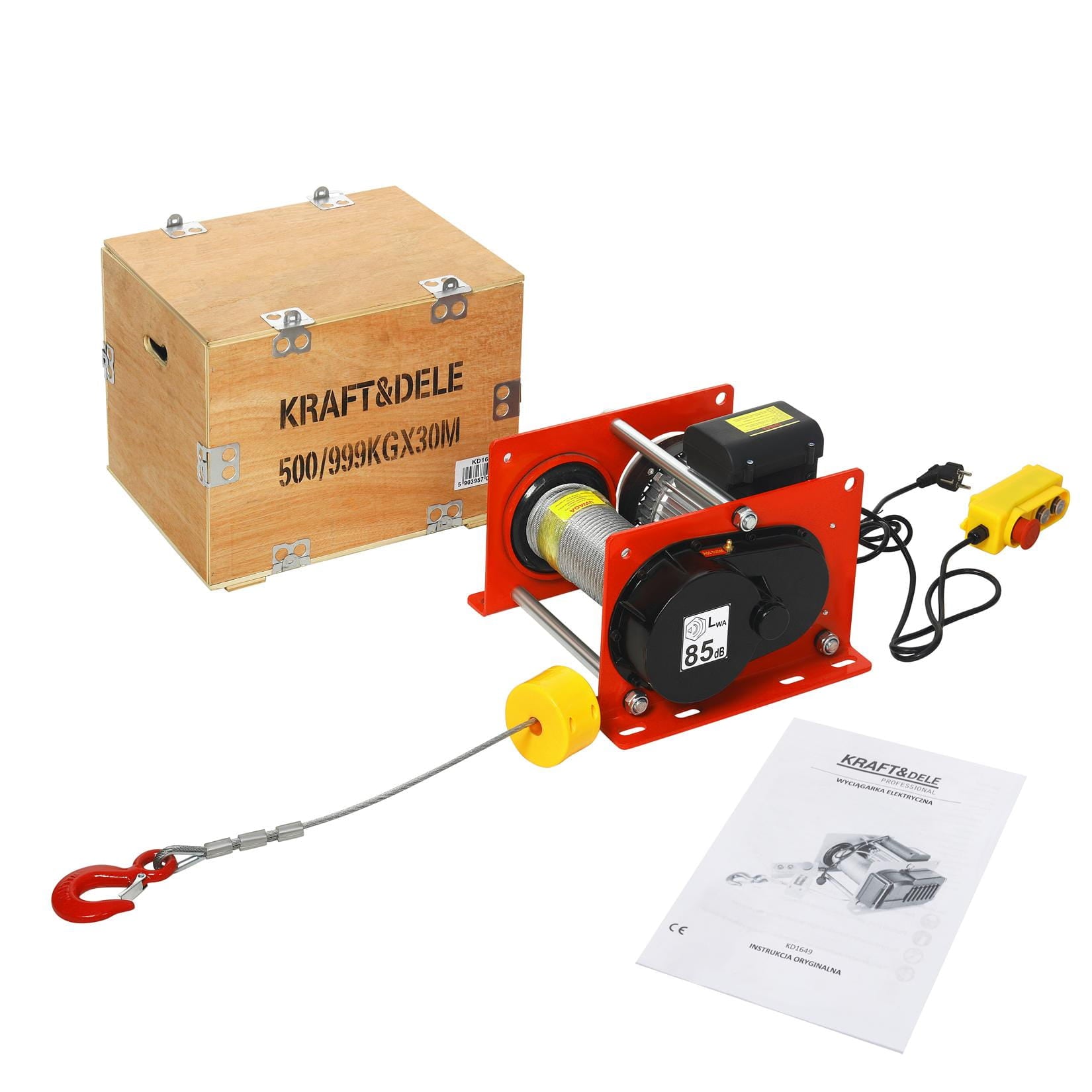 CONSTRUCTION ELECTRIC WINCH 30M 500/999KG KD1649