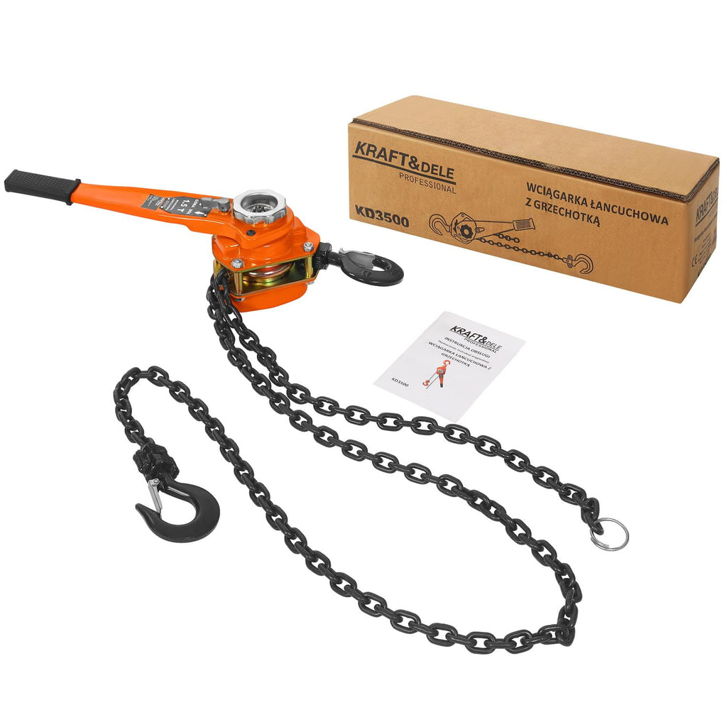 CHAIN HOIST WITH RATCHET 1.5T 3M KD3500