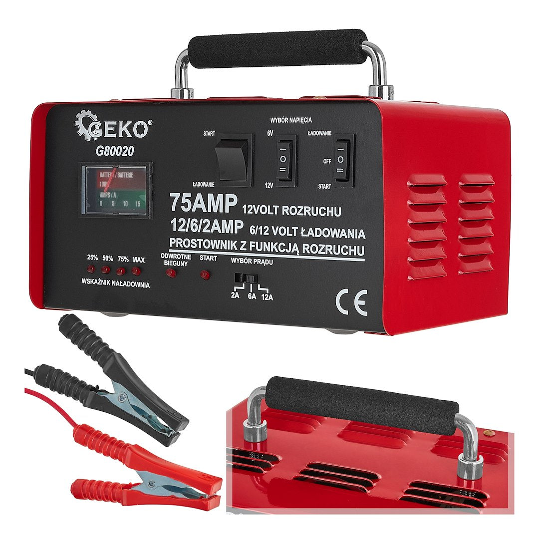 Battery charger with GS/CE 75A 6/12V GEKO