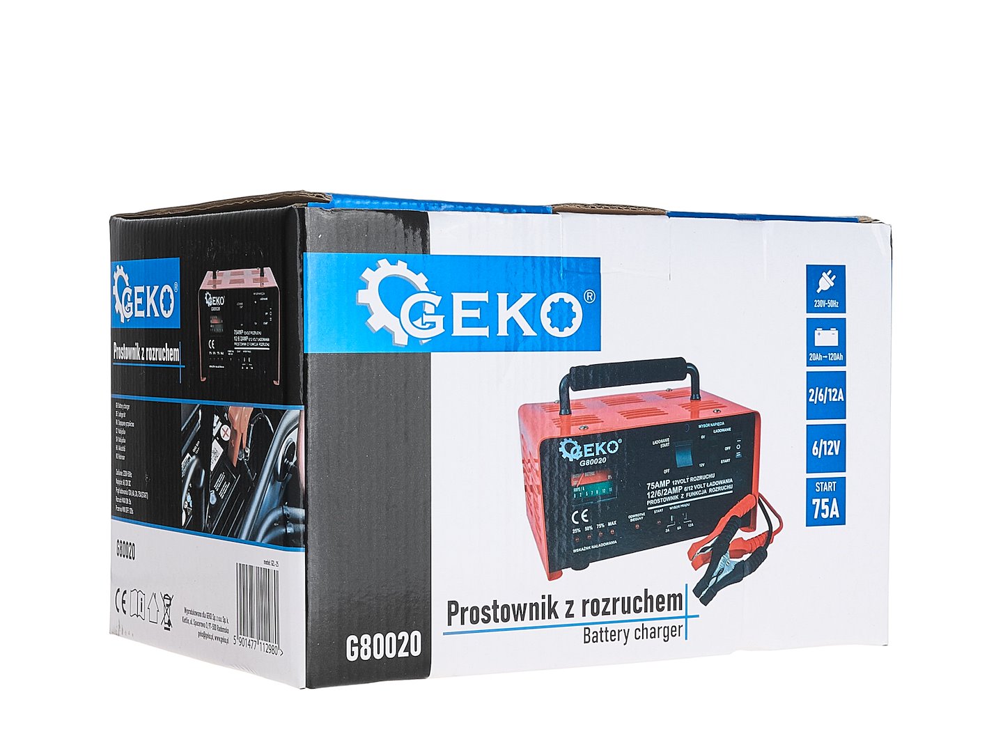 Battery charger with GS/CE 75A 6/12V GEKO