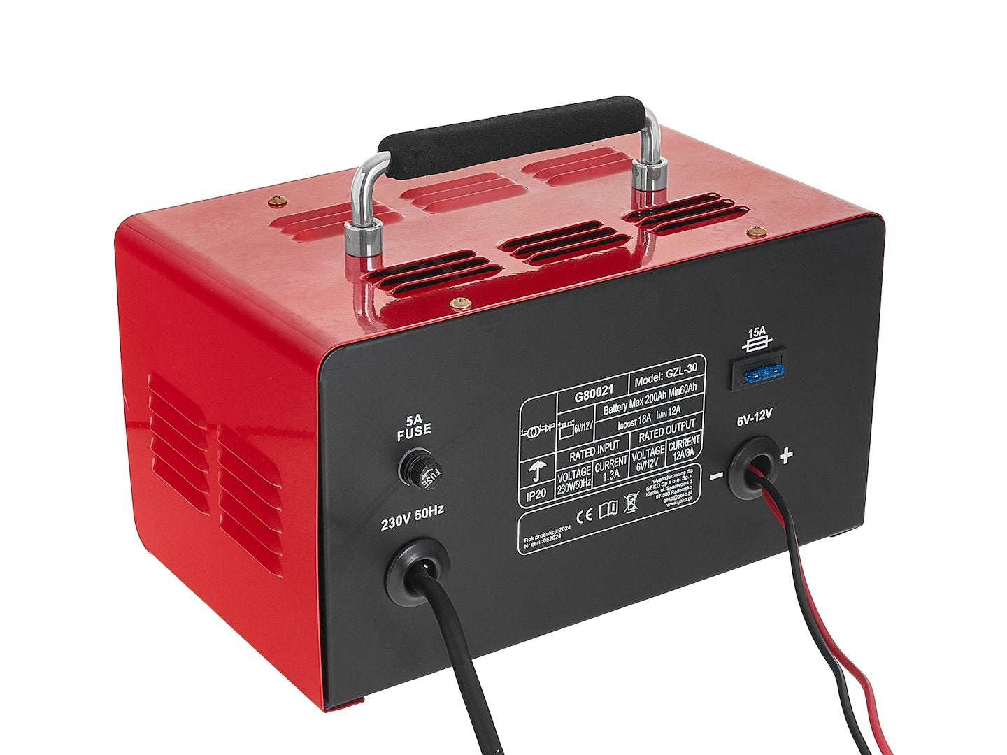 Battery charger with GS/CE, 100A, 6/12V GEKO