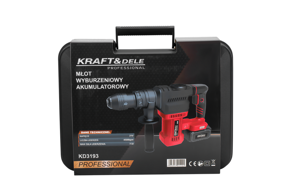 Cordless rotary hammer 21V 7.5J BRUSHLESS 2 x 4Ah KD3193 (A25)