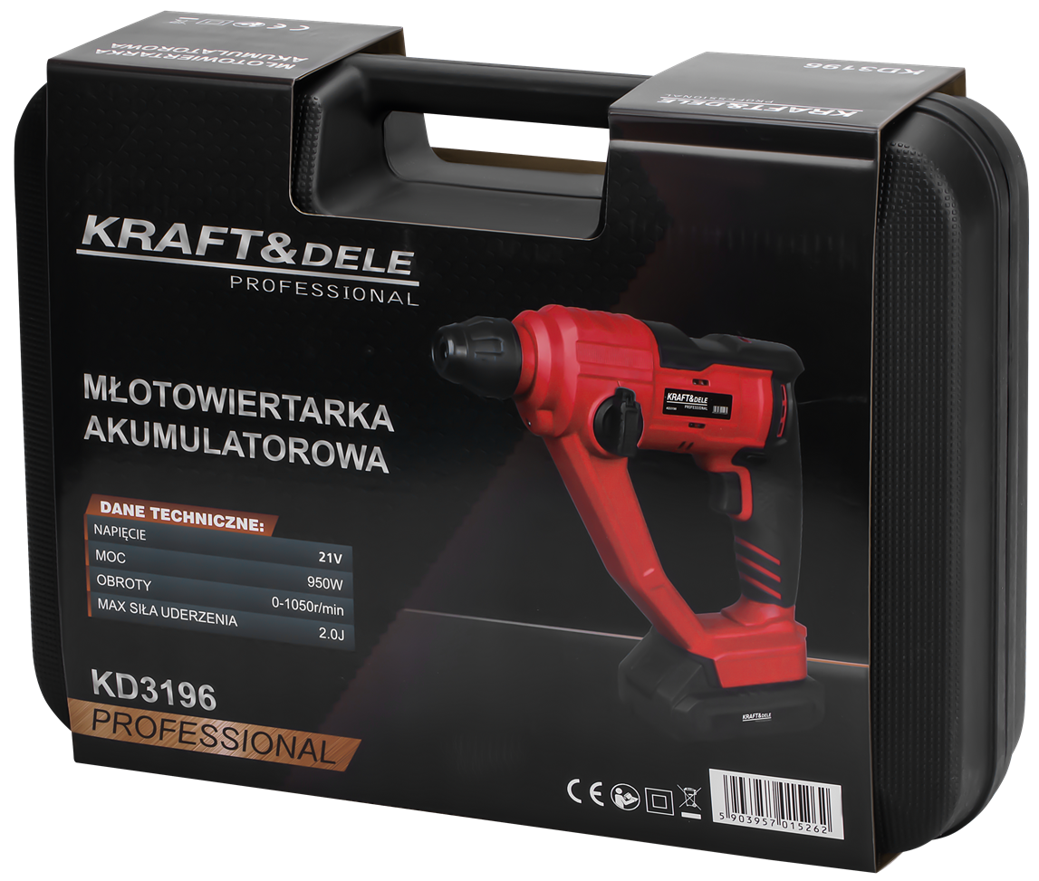 Cordless rotary hammer 21V 2J BRUSHLESS 2 x 4Ah KD3196