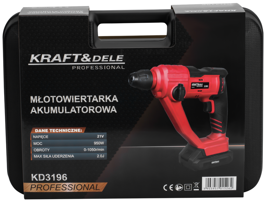Cordless rotary hammer 21V 2J BRUSHLESS 2 x 4Ah KD3196
