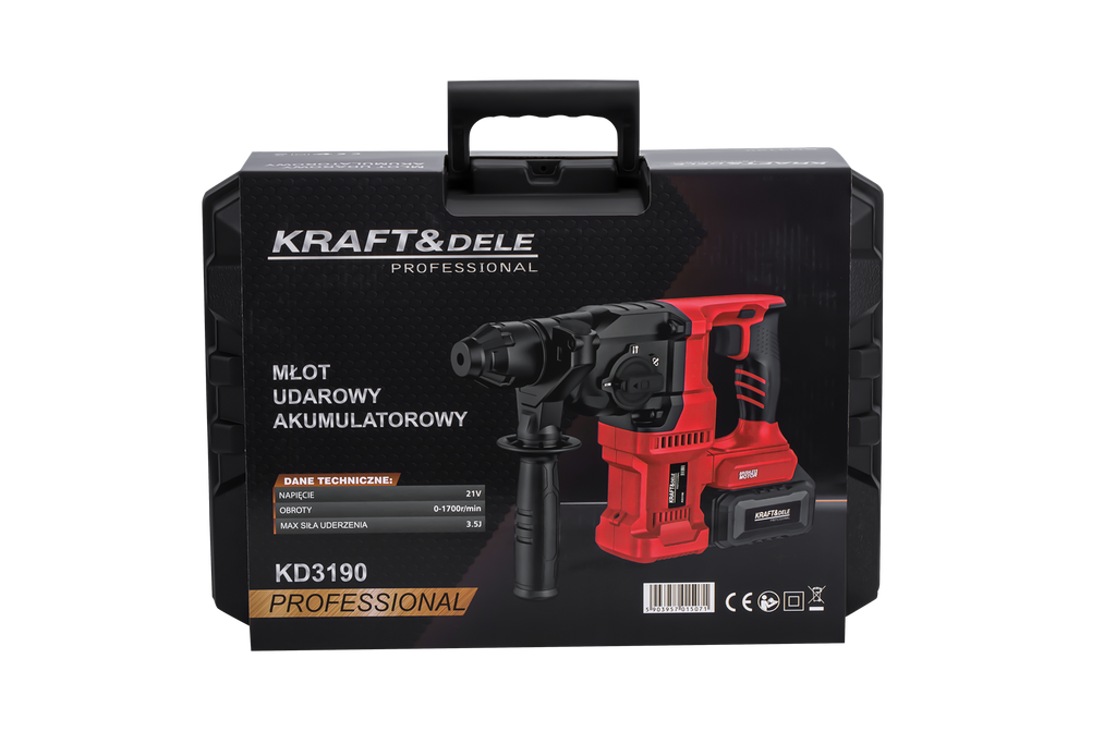 Cordless rotary hammer 21V 3.5J BRUSHLESS 2 x 4Ah KD3190