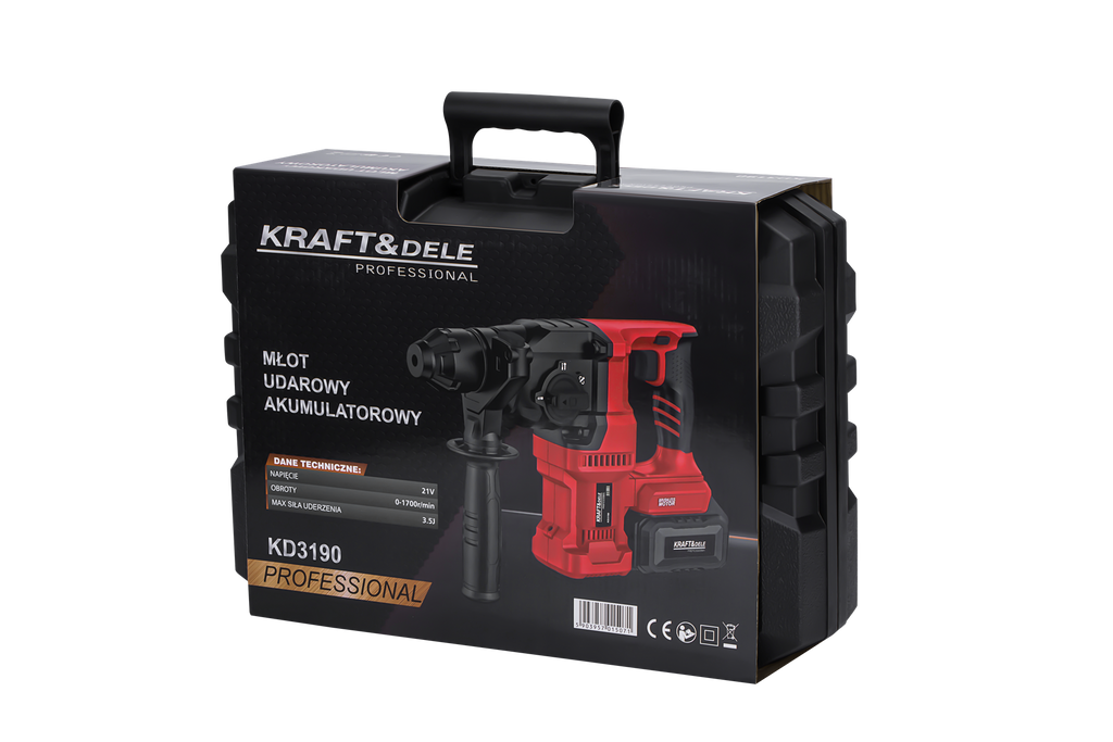 Cordless rotary hammer 21V 3.5J BRUSHLESS 2 x 4Ah KD3190
