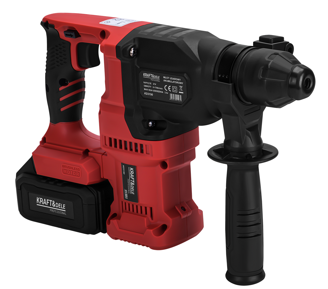 Cordless rotary hammer 21V 3.5J BRUSHLESS 2 x 4Ah KD3190