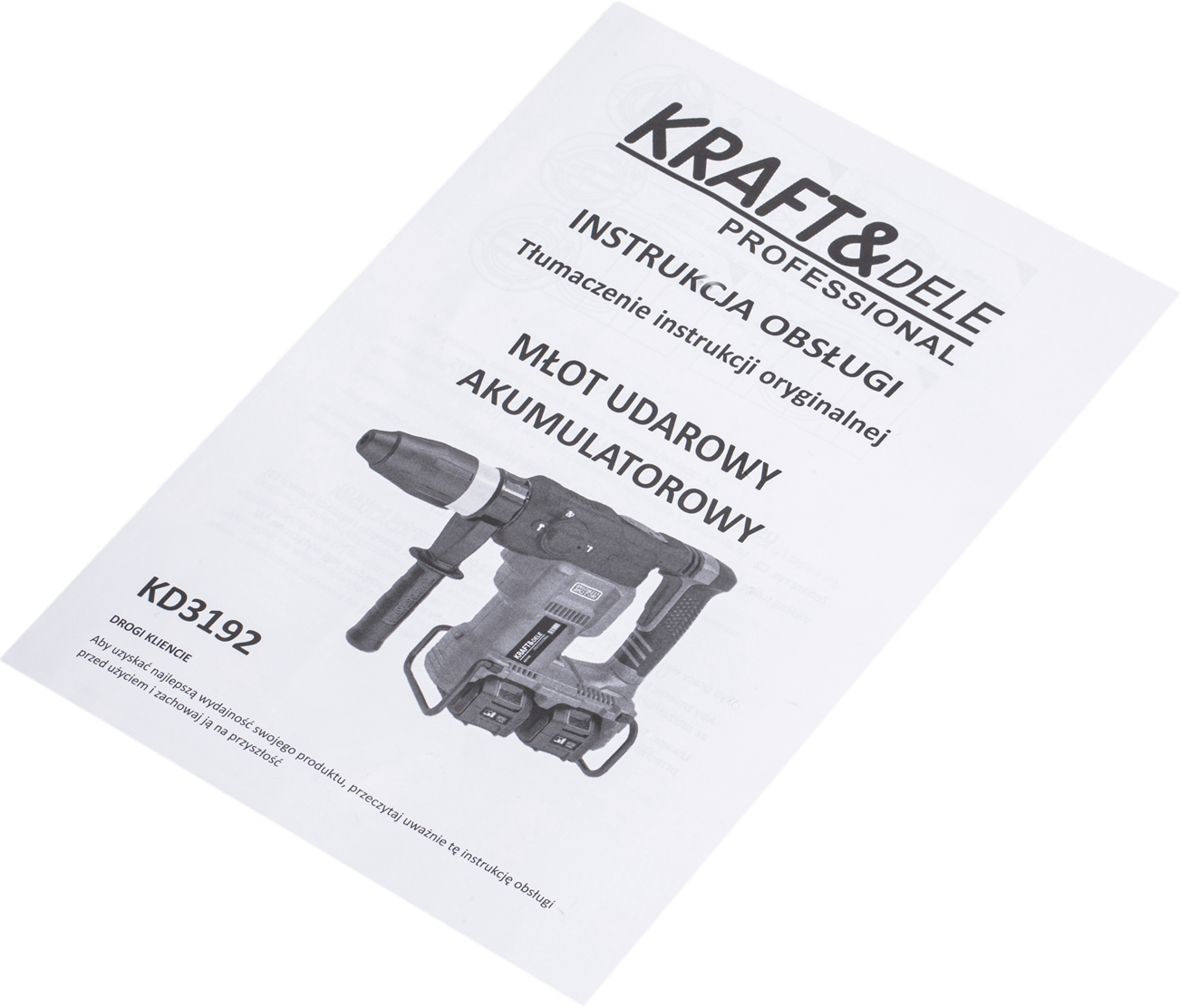 Cordless rotary hammer 42V 10J BRUSHLESS 2 x 4Ah KD3192